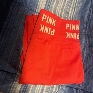 VS PINK Red Leggings NWOT
